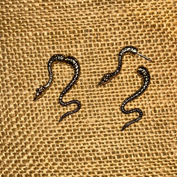 Front-Back Snake Earrings (2) - Picture 2 of 8